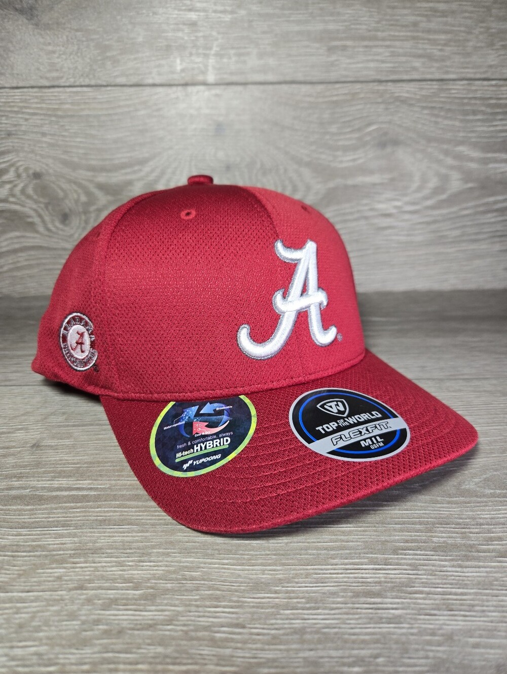 Alabama Crimson Tide Top of the World Reflex Logo Flex Fit Hat Size M/L New
